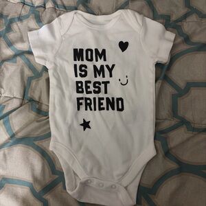 Old Navy White Bodysuit - 'Mom is My Best Friend'
